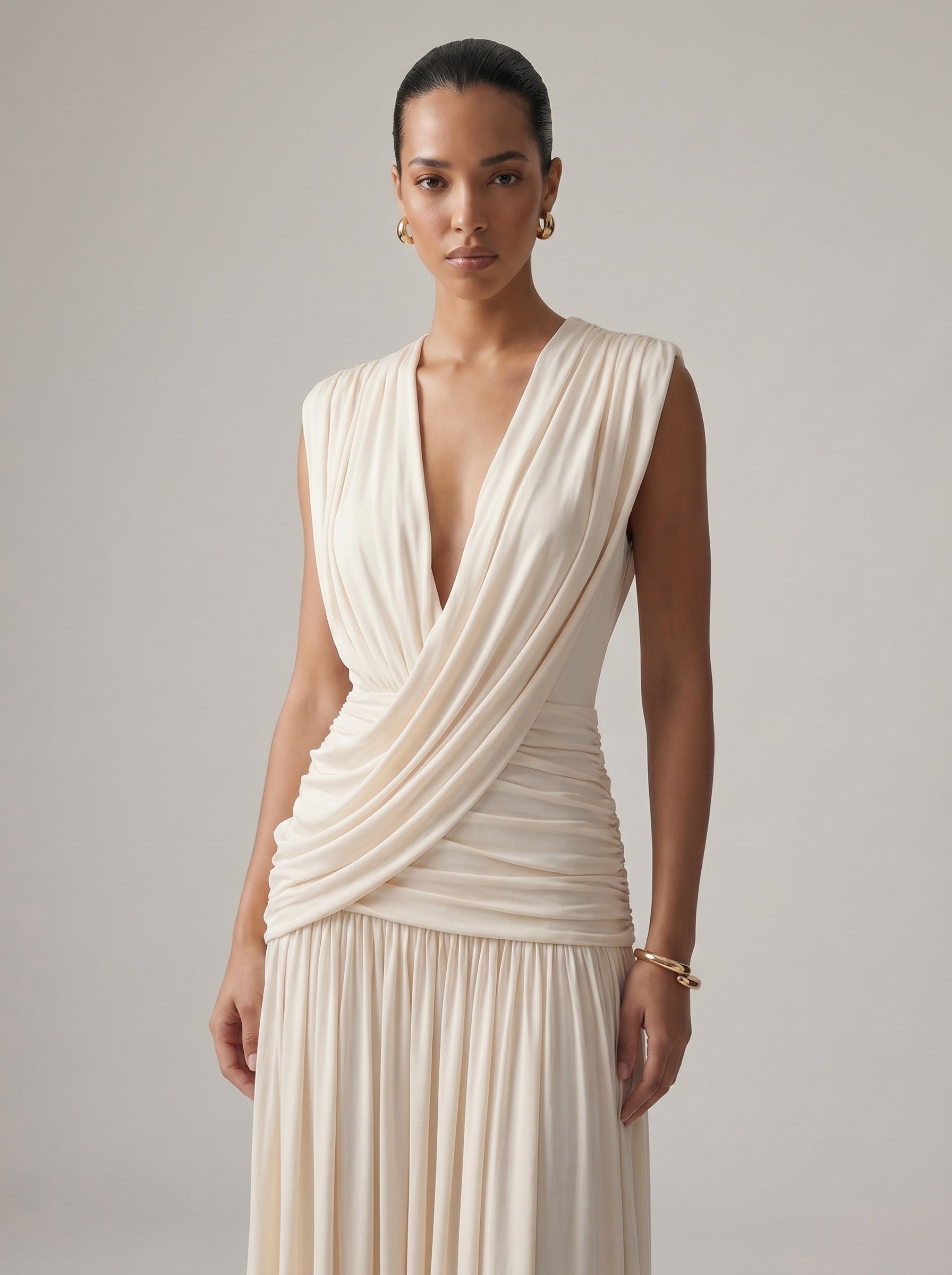 Soft Plunge Maxi Dress