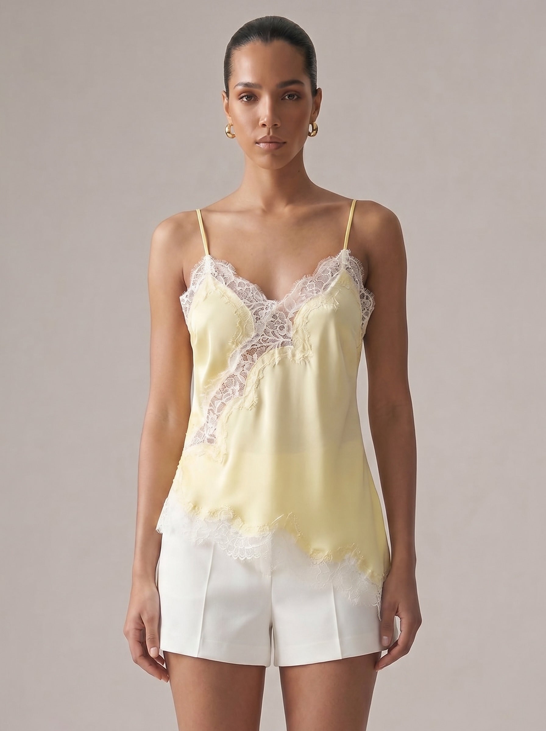 Lace Trim Slip Top