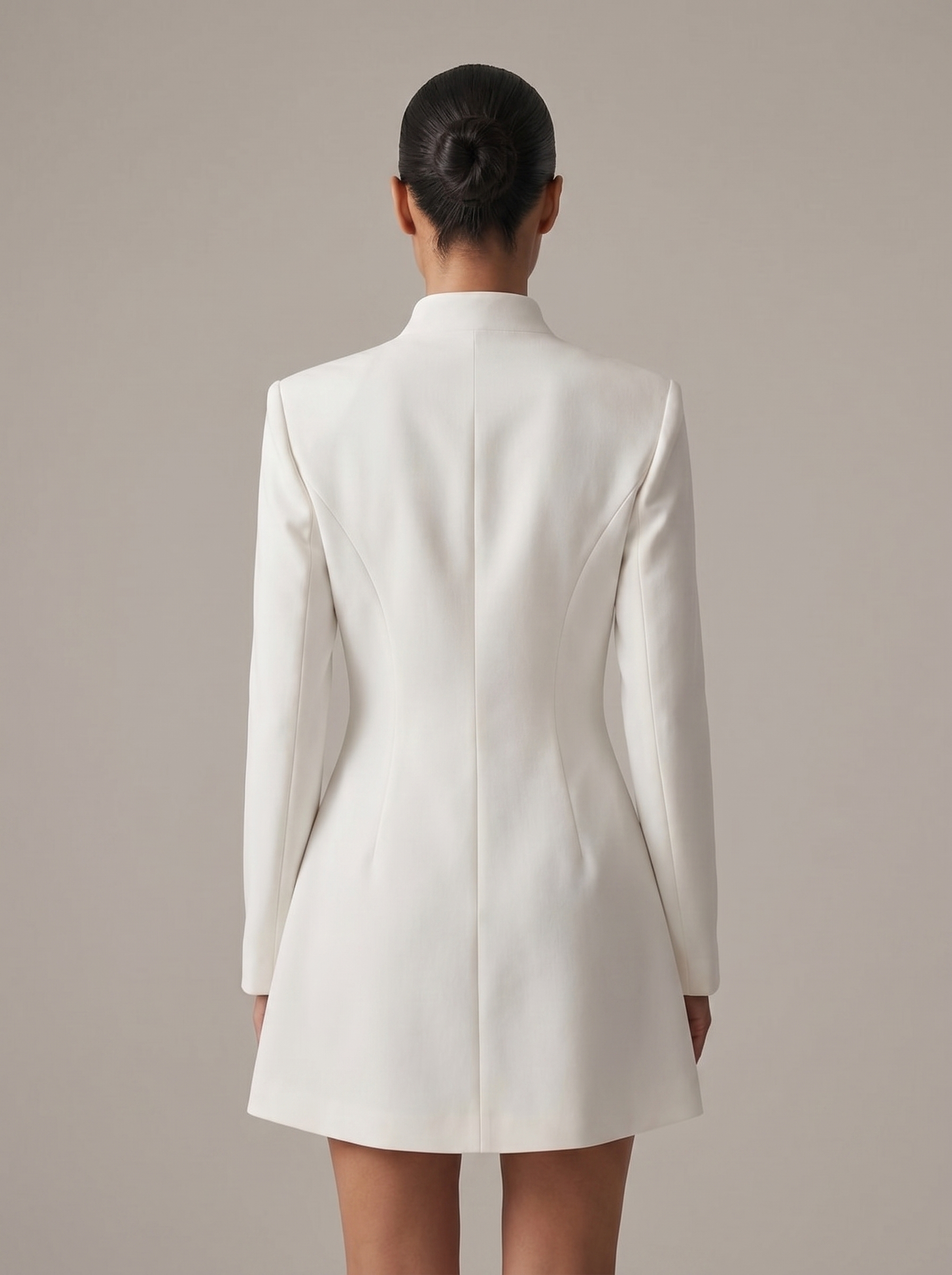 White Tailored Mini Dress