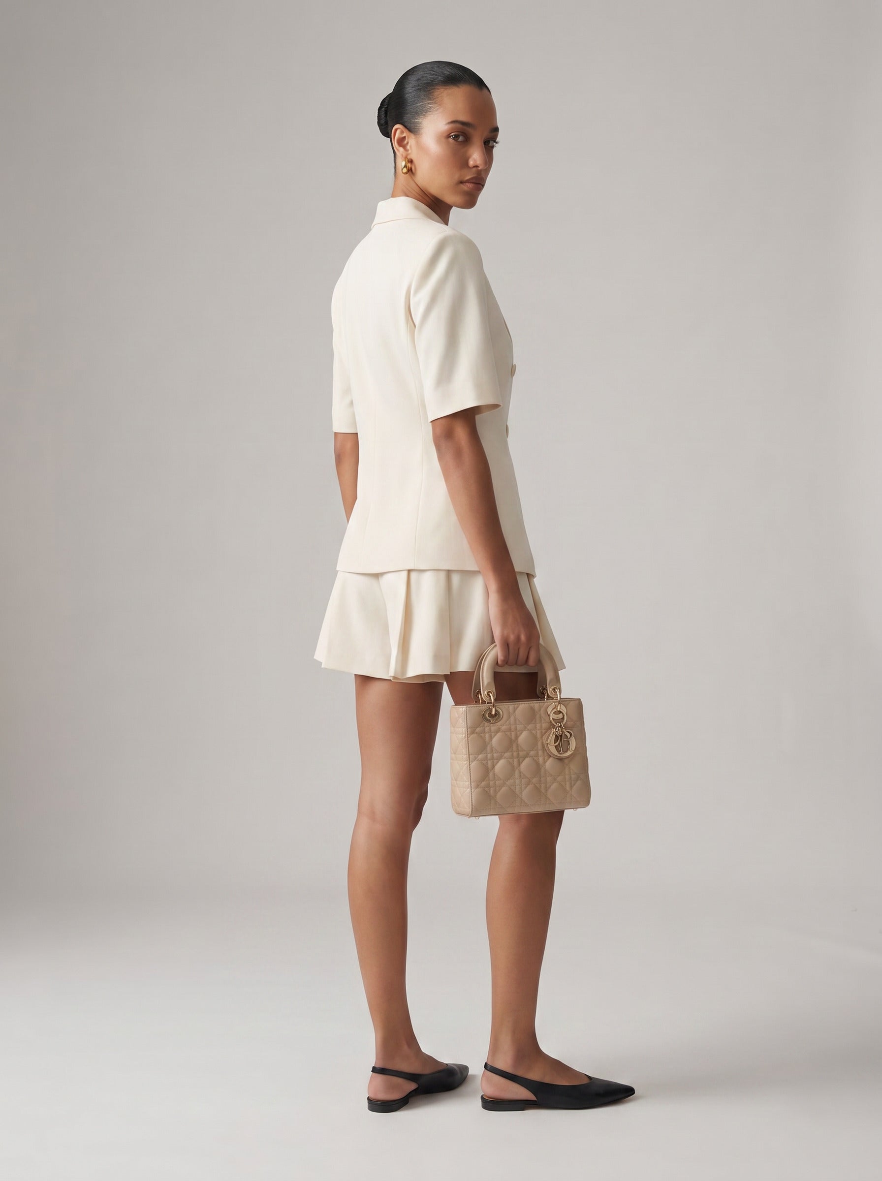 Short Sleeve Plunge Blazer Set