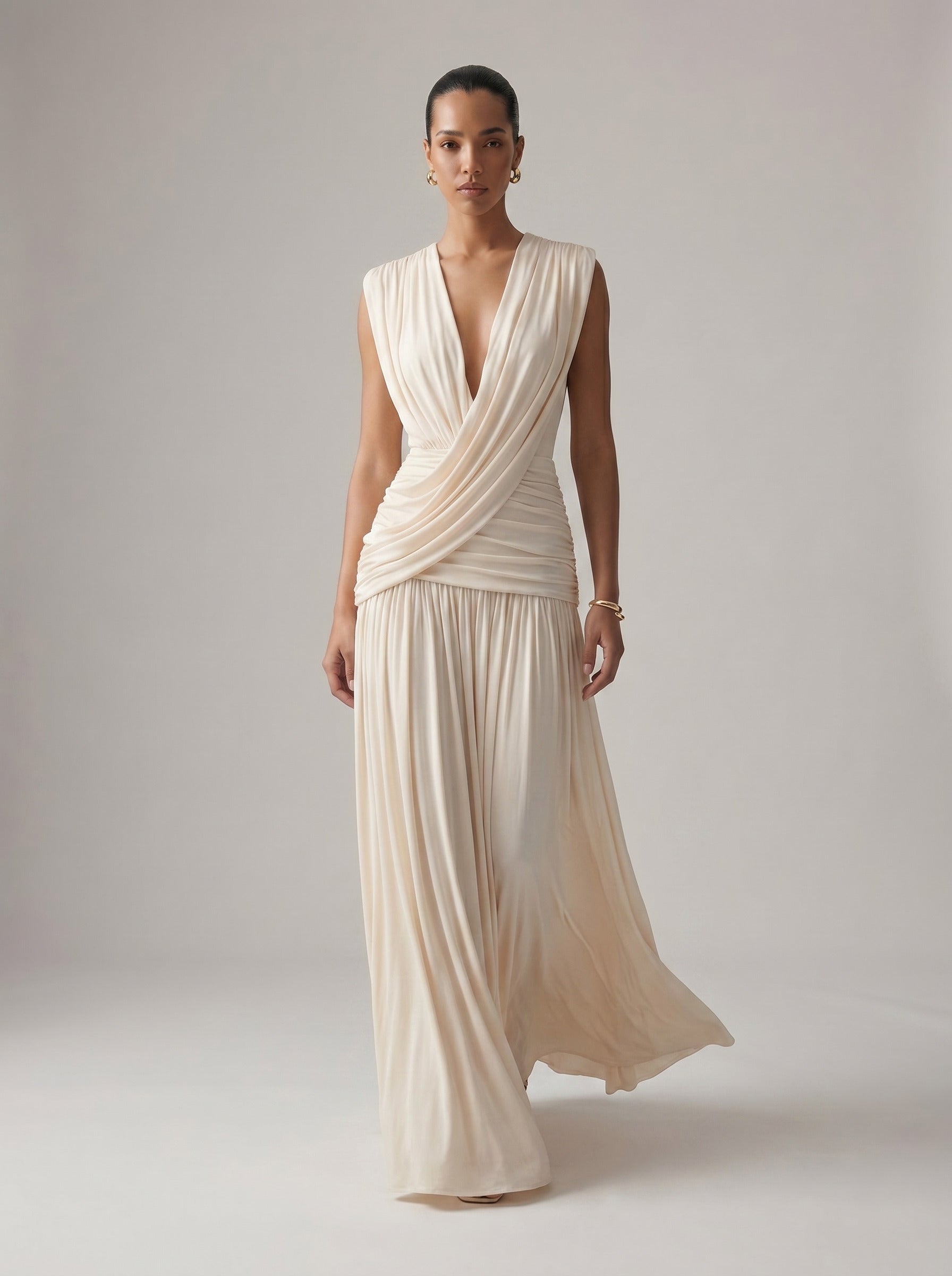 Soft Plunge Maxi Dress