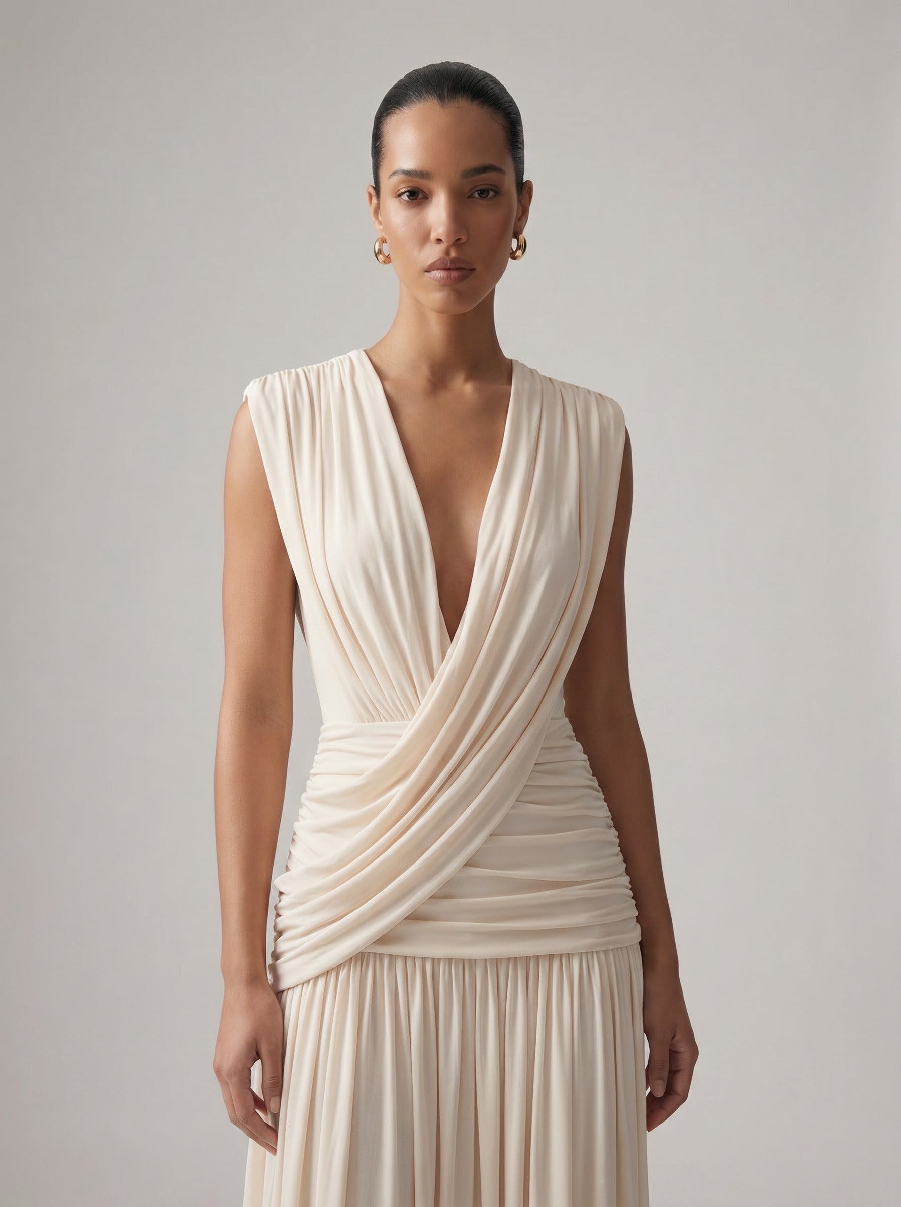 Soft Plunge Maxi Dress